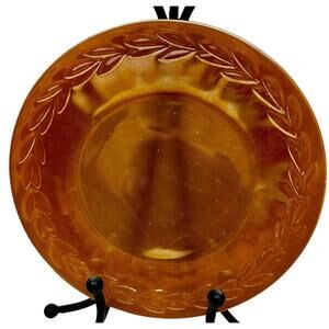 Vintage Fire King Peach Luster Laurel Leaf Lunch Salad‎ Plates Set Of 3